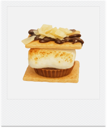 This is a Cluster Cup s'more